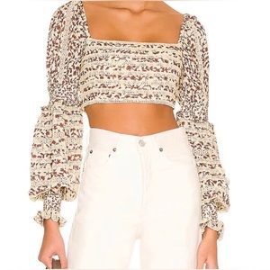 Tularosa James Top in Priya Camel Floral